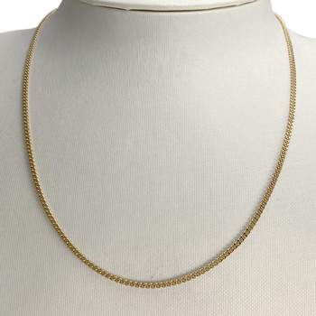 Tweedehands gouden ketting 750 gele maliënkolder 46 cm
