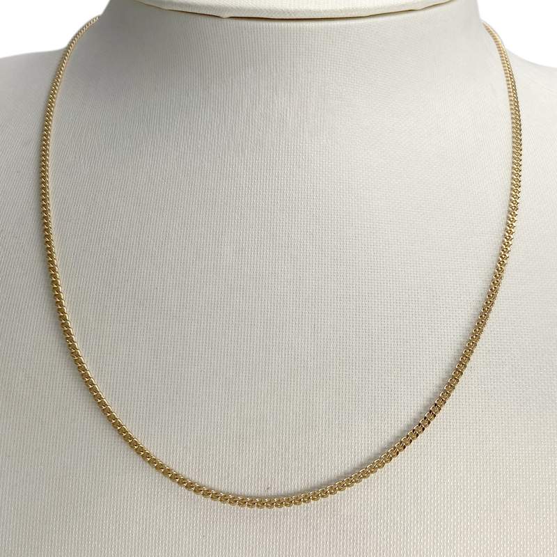 Chaîne d'occasion or 750 jaune maille gourmette 46 cm - vue 2