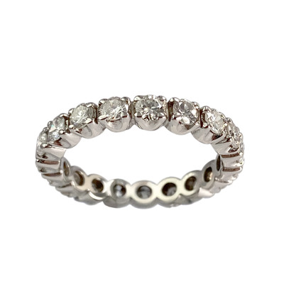 Bague d'occasion or 750 blanc diamant - vue 1