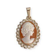 Pendentif d'occasion or 750 jaune camée camee