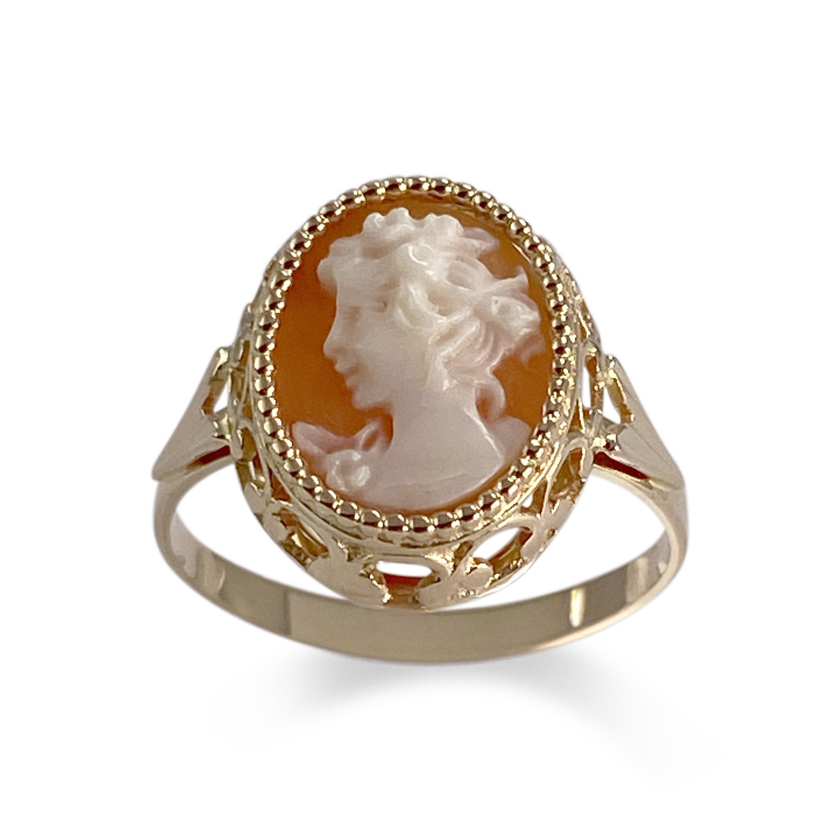 Bague d'occasion or 750 jaune camee