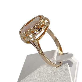 Bague d'occasion or 750 jaune camee