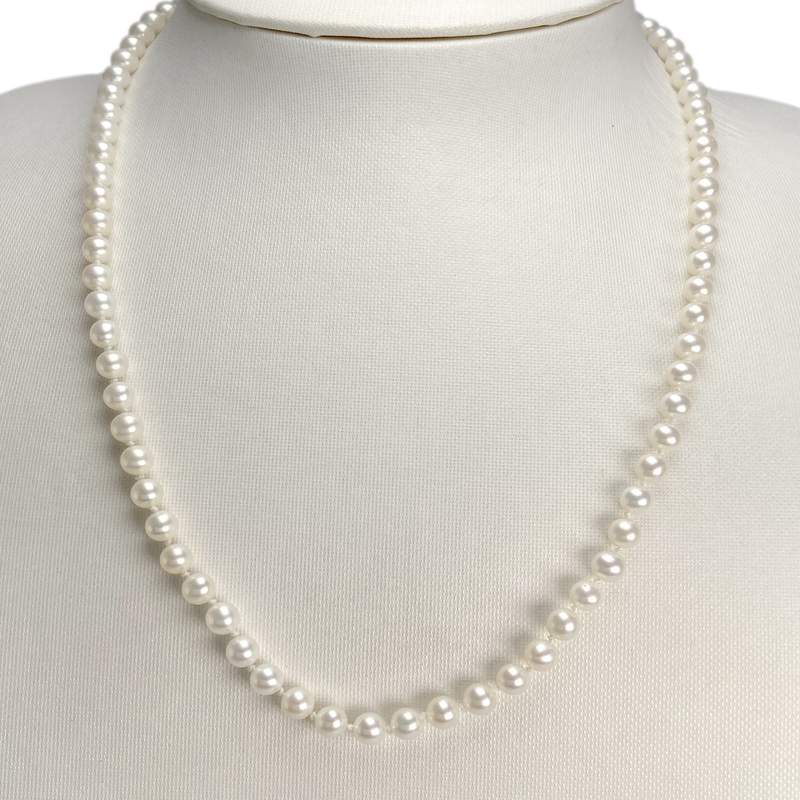 Collier d'occasion or 750 jaune perle de culture - vue 2