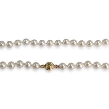 Collier d'occasion or 750 jaune perle de culture