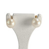 Pre-owned 750 yellow gold earrings with cultured pearls - view V1