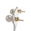 Pre-owned 750 yellow gold earrings with cultured pearls - view V2