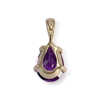 Pendentif d'occasion or 750 jaune amethyste