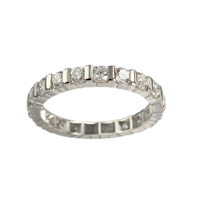 Bague d'occasion or 750 blanc diamant - vue 1