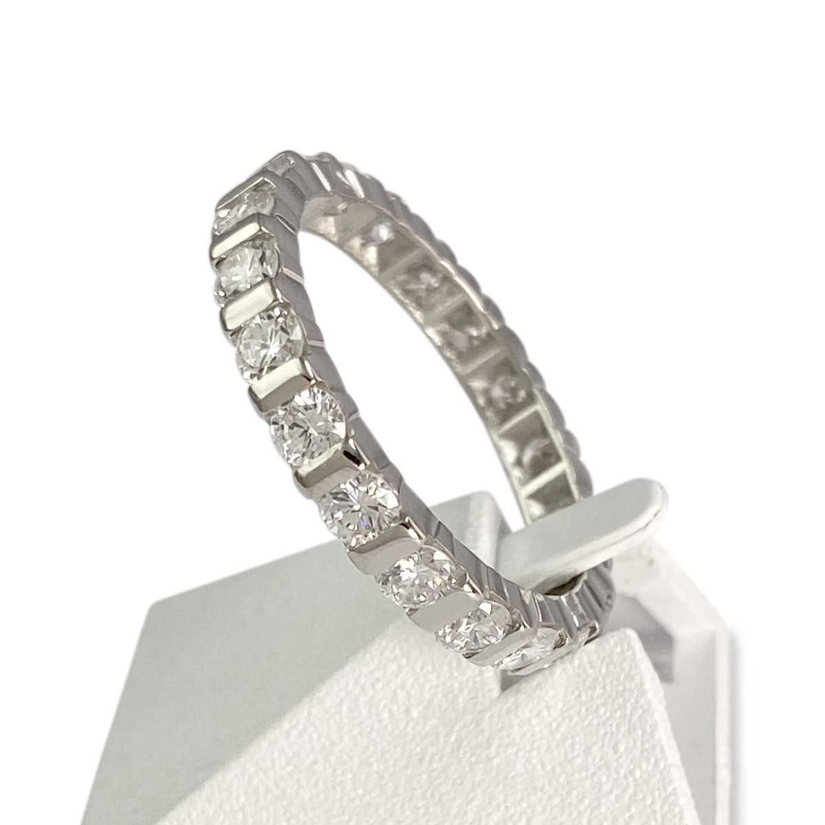 Bague d'occasion or 750 blanc diamant - vue 2