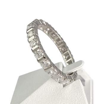 Bague d'occasion or 750 blanc diamant