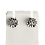 Boucles d'oreilles d'occasion or 750 blanc diamants - vue 1