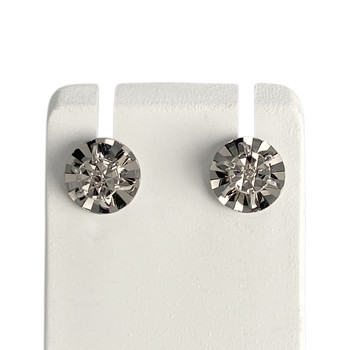 Second hand earrings gold 750 white diamonds