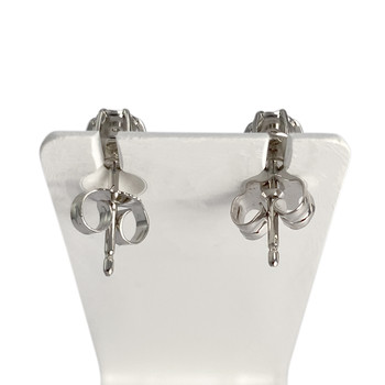 Second hand earrings gold 750 white diamonds