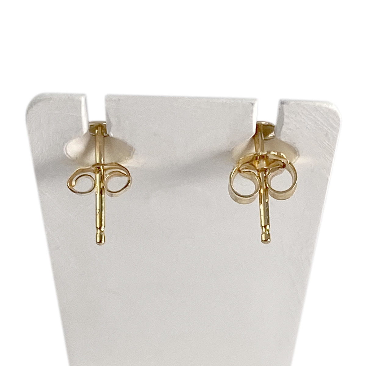 Boucles d'oreilles d'occasion or 750 jaune améthystes - vue 3