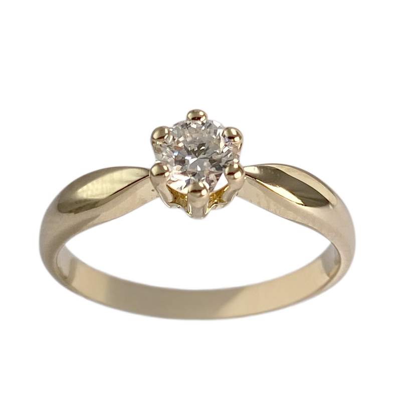 Bague d'occasion or 750 jaune diamant - vue 1