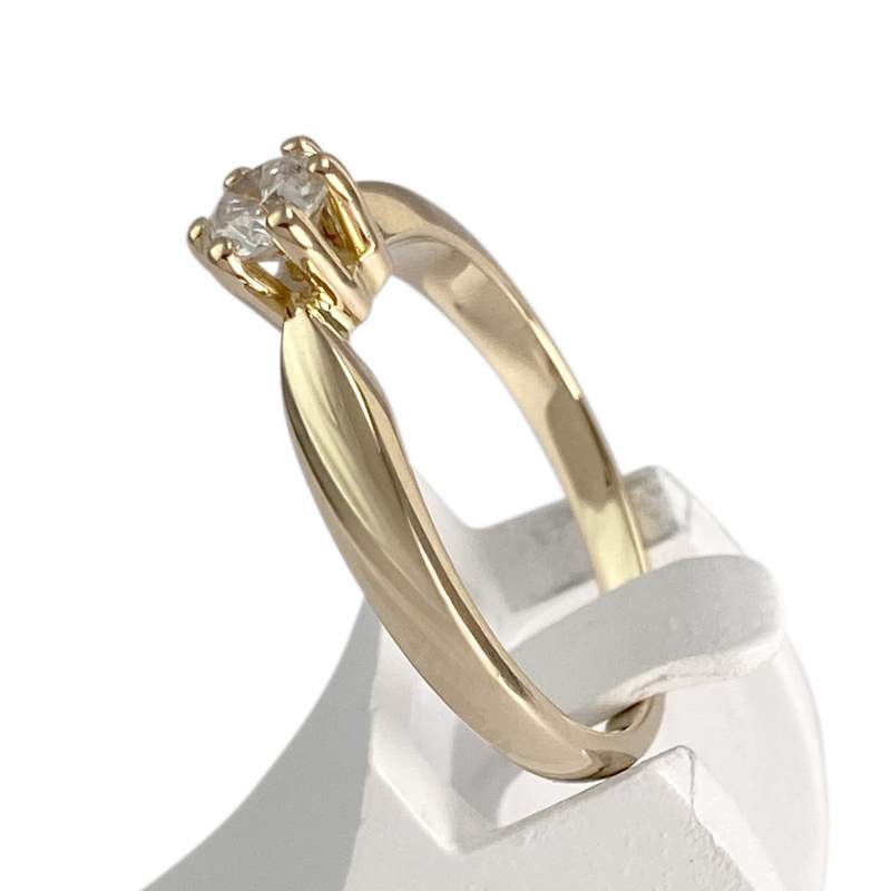 Bague d'occasion or 750 jaune diamant - vue 2
