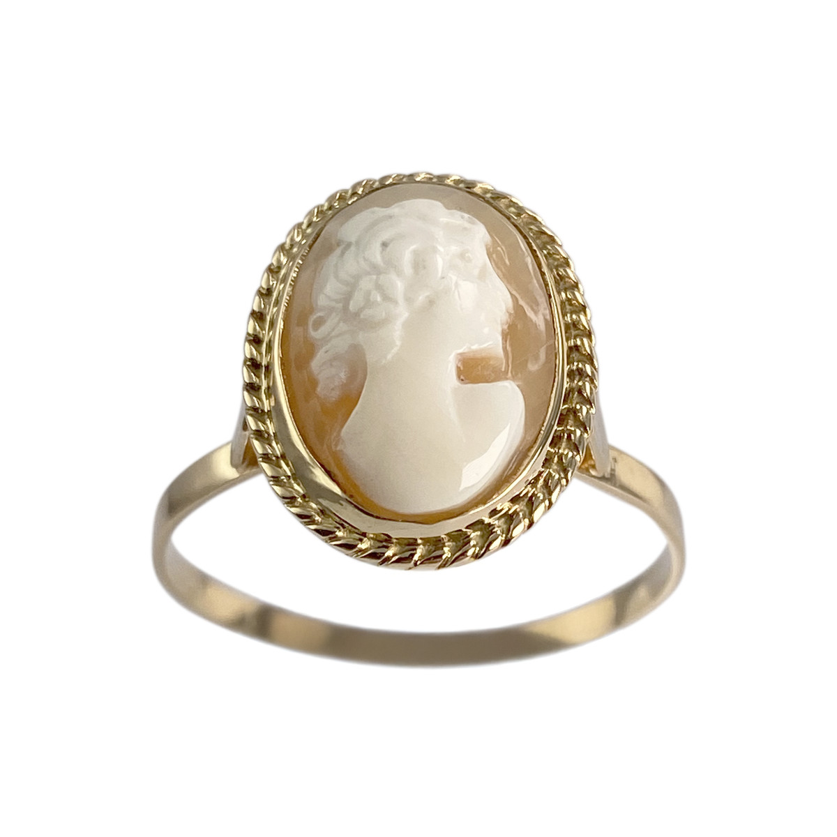 Bague d'occasion or 750 jaune camée
