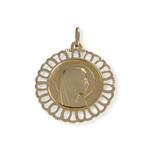 Médaille vierge d'occasion or 750 jaune - vue 1