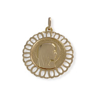 Médaille vierge d'occasion or 750 jaune