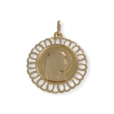 Second-hand virgin medal 750 yellow gold