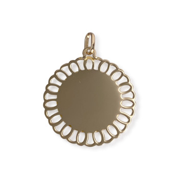 Médaille vierge d'occasion or 750 jaune