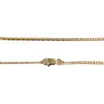 Collier d'occasion en or jaune 750, maille anglaise, diamants et saphir - vue 3