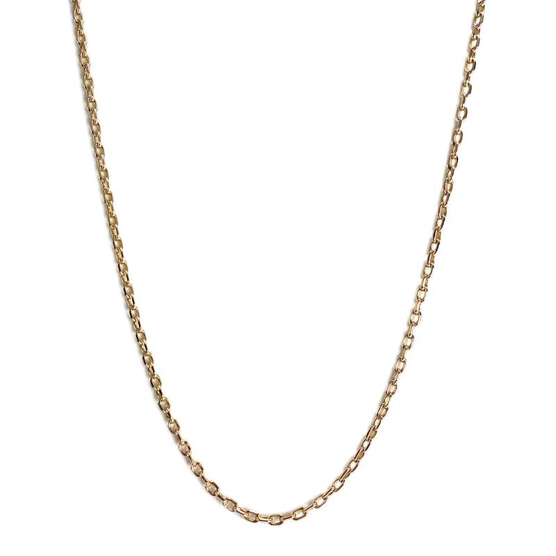 Chaîne d'occasion or 750 jaune maille forcat 62.5cm - vue 1