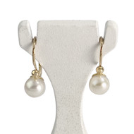Boucles d'oreilles d'occasion or 750 jaune perles de culture