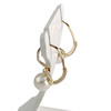 Boucles d'oreilles d'occasion or 750 jaune perles de culture - vue V2