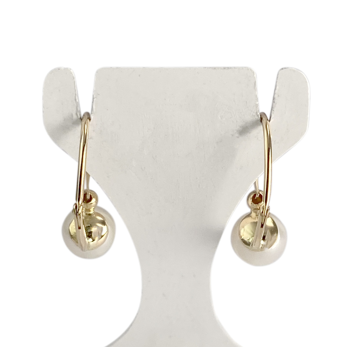 Boucles d'oreilles d'occasion or 750 jaune perles de culture - vue 3