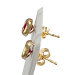 Boucles d'oreilles d'occasion or 750 jaune rubis - vue 2