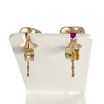 Boucles d'oreilles d'occasion or 750 jaune rubis