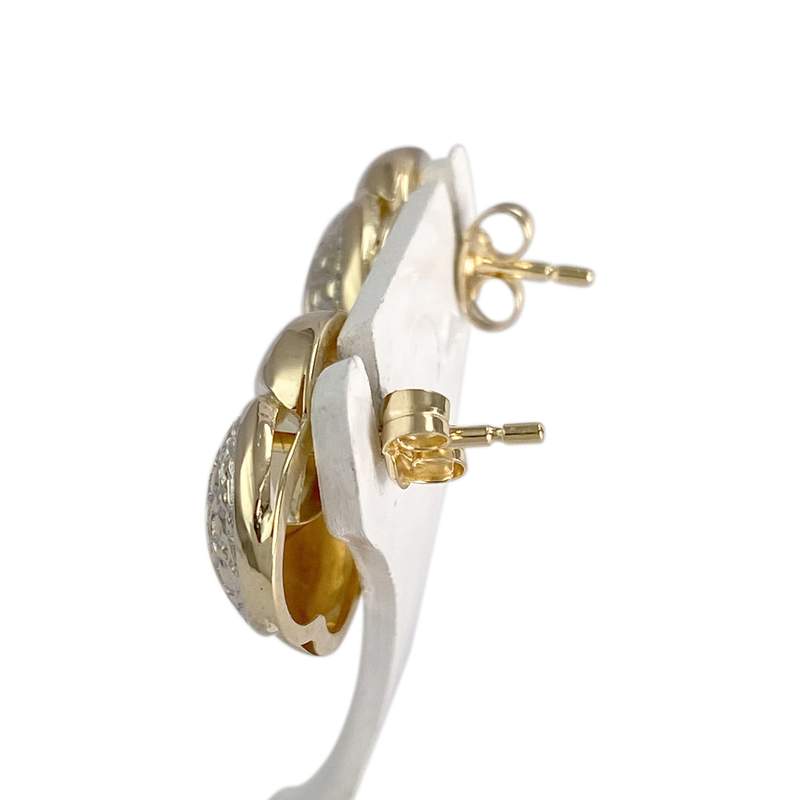Boucles d'oreilles d'occasion  or 750 2 tons - vue 2