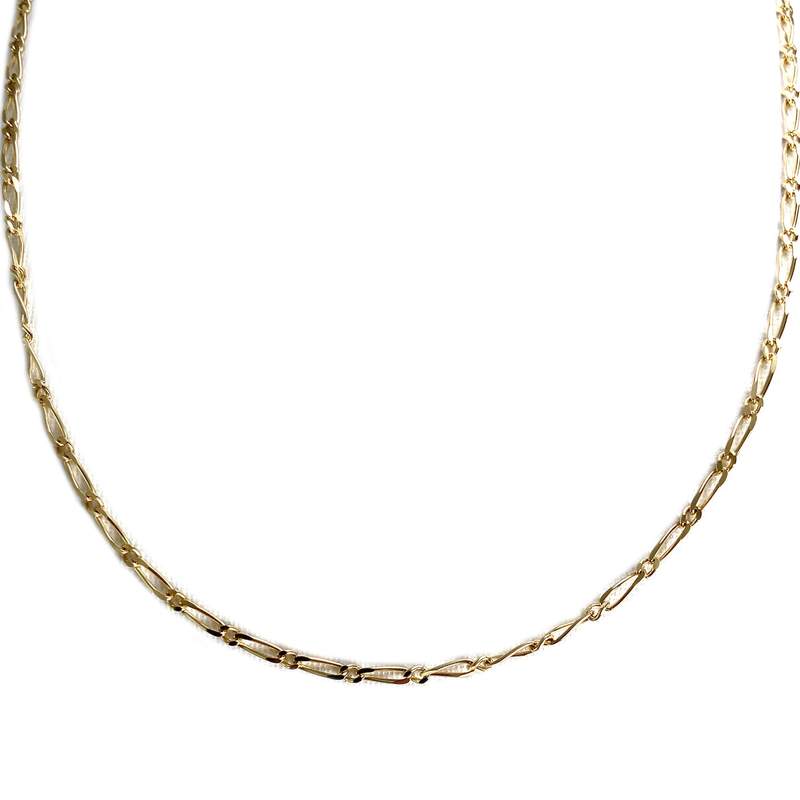 Used 750 yellow gold horse-link chain, 45.5 cm - view 1