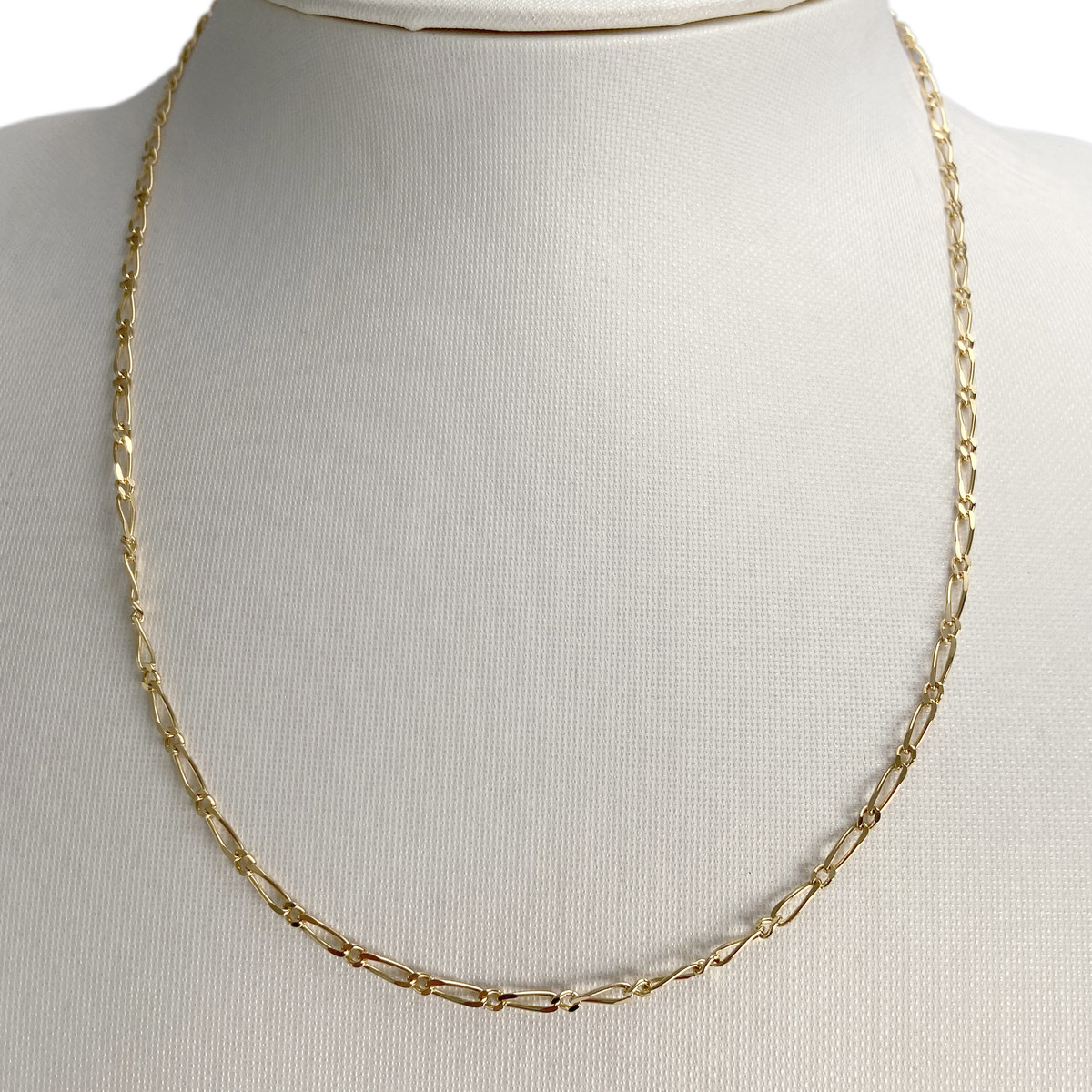 Used 750 yellow gold horse-link chain, 45.5 cm - view 2