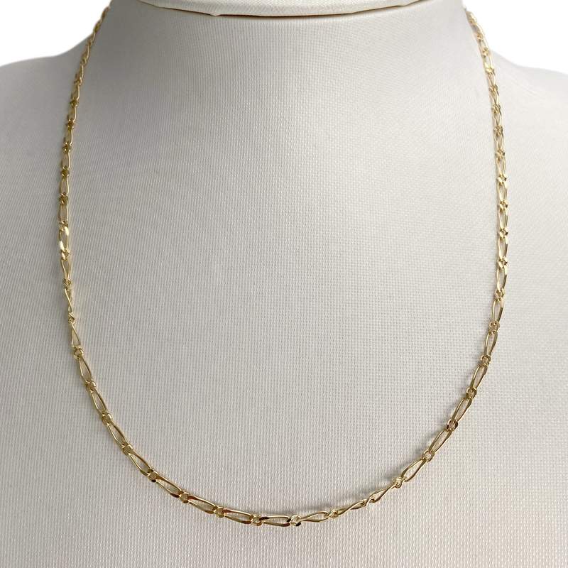 Used 750 yellow gold horse-link chain, 45.5 cm - view 2