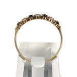 Bague d'occasion or 750 jaune zirconias saphirs - vue 3