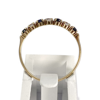 Bague d'occasion or 750 jaune zirconias saphirs