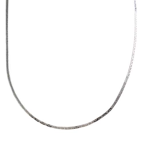 Chaîne d'occasion or 750 blanc maille marine 45 cm