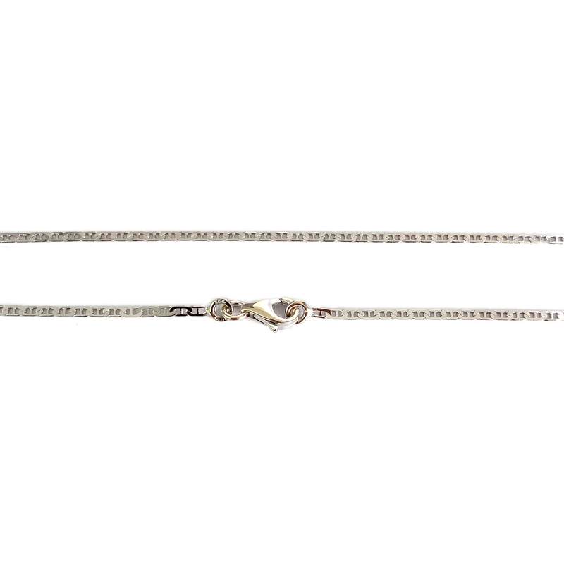 Chaîne d'occasion or 750 blanc maille marine 45 cm - vue 3