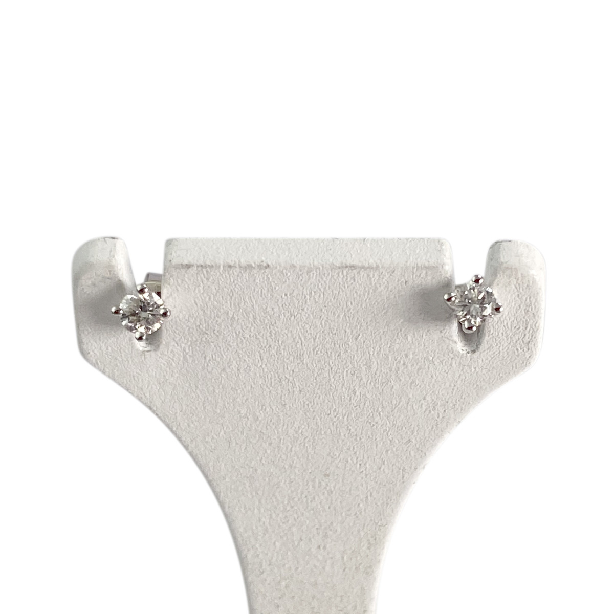 Boucles d'oreilles d'occasion or 375 blanc diamants