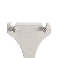 Boucles d'oreilles d'occasion or 375 blanc diamants