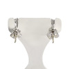 Boucles d'oreilles d'occasion or 375 blanc diamants - vue V3