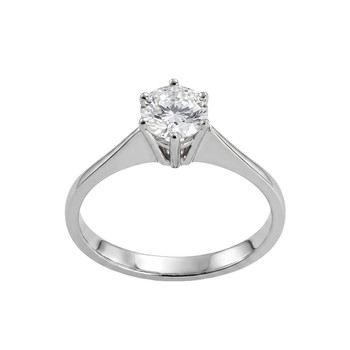 Solitaire second hand gold 750 white diamond