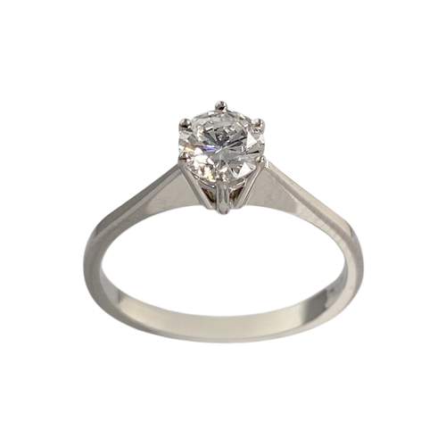 Solitaire d'occasion or 750 blanc diamant