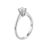 Solitaire d'occasion or 750 blanc diamant - vue 2