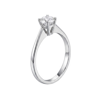 Solitaire second hand gold 750 white diamond