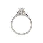 Solitaire d'occasion or 750 blanc diamant - vue 3