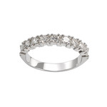 Bague d'occasion or 750 blanc diamants - vue 1