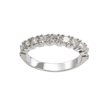 Second-hand gold ring 750 white diamonds